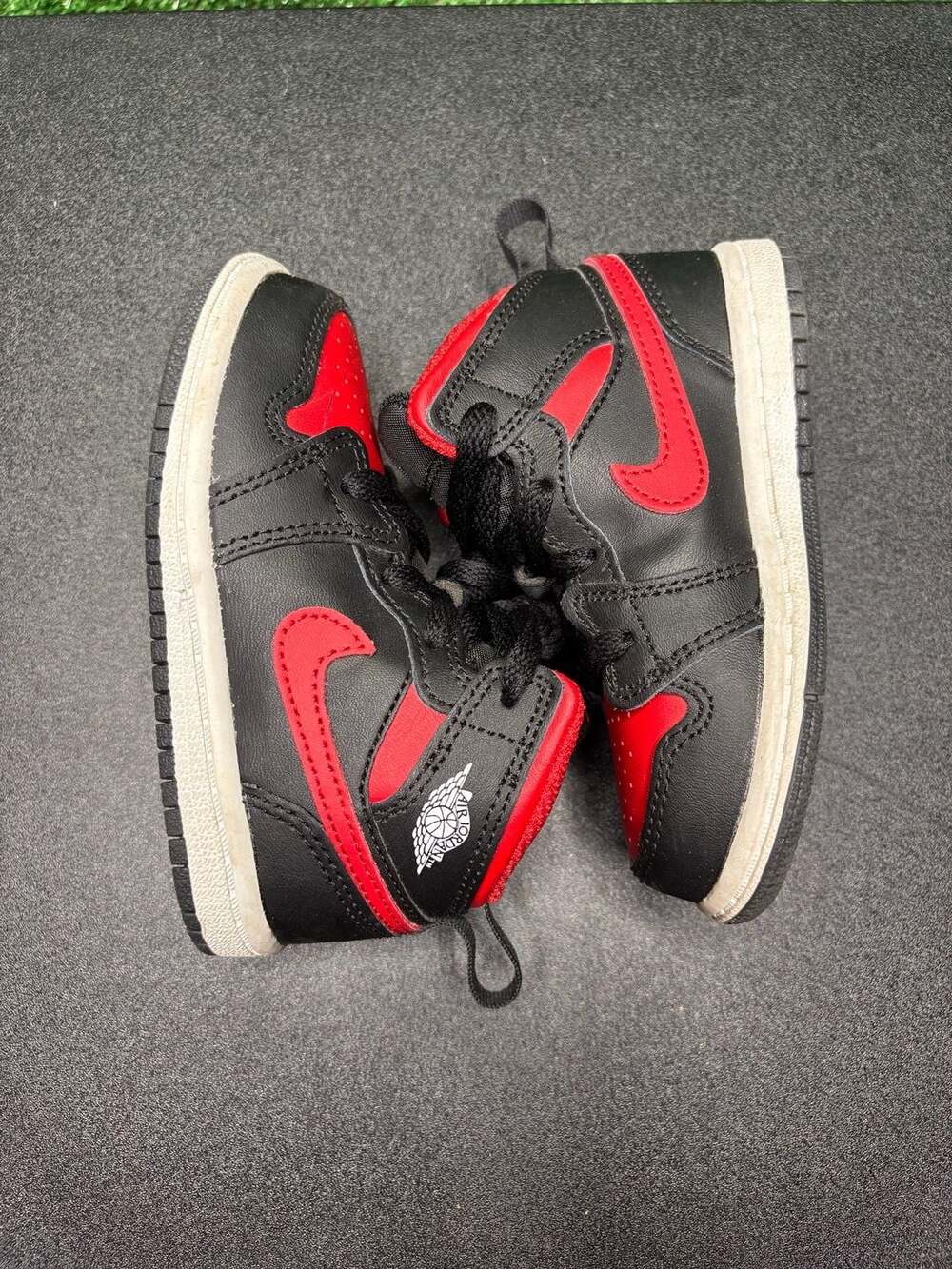 Nike Air Jordan 1 Mid Alternate Bred Toddler Shoes Black/Red DQ8425-067